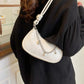 Chain Detail Crescent Shoulder Bag